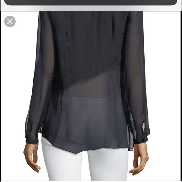 Floral Appliqué Silk Blouse - Picture 9 of 9